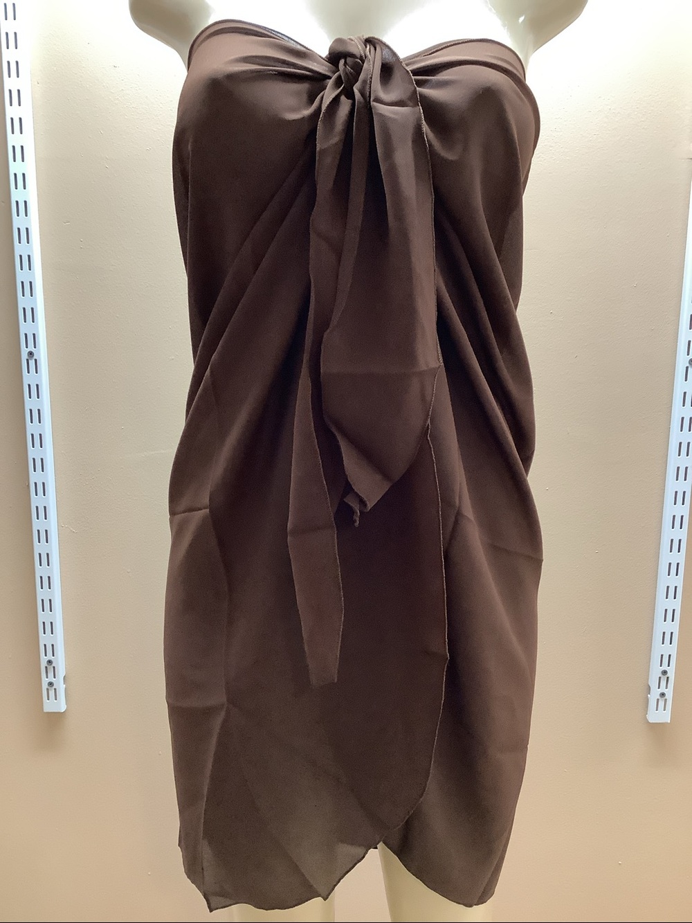 Zuliana Brown Sarong/Cover Up Skirt. Made in USA. New With Tags.